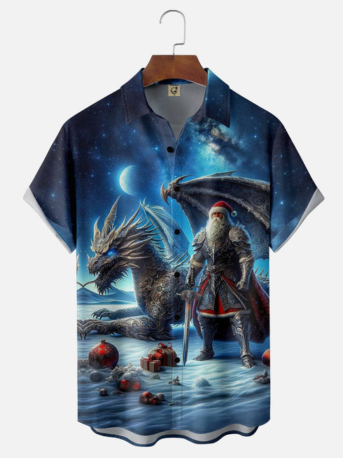 Men's Christmas Funny Graphic Short Sleeve Hawaiian Shirt